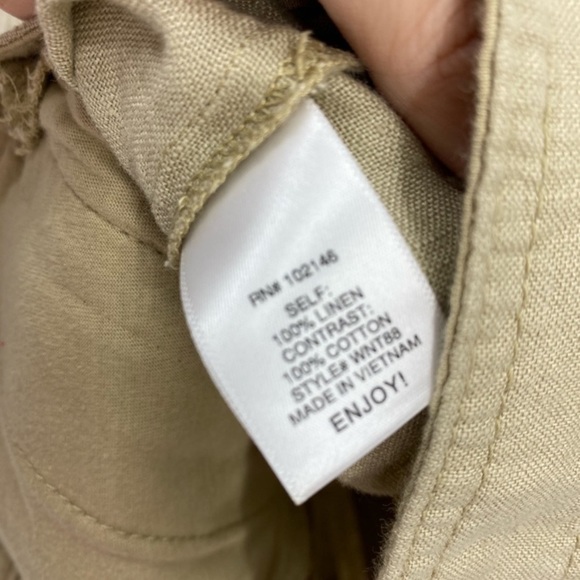 Michael Stars Linen Military Zip Up Vest SZ M - Picture 3 of 4